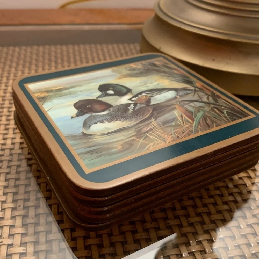 Pimpernel Duck Themed Acrylic Traditional Coasters Vintage Retro Home Decor